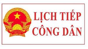 Thông Lịch tiếp công dân định kỳ của
Chủ tịch Ủy ban nhân dân xã năm 2026