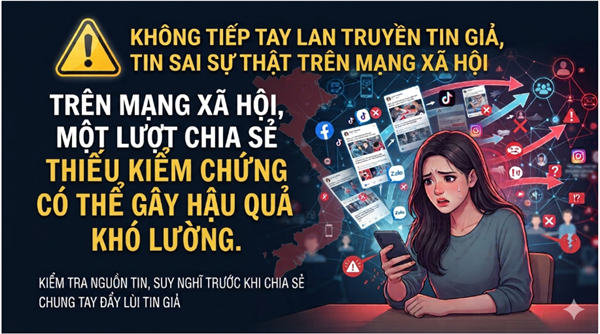 Cảnh giác với tin giả, tin sai sự thật trên không gian mạng