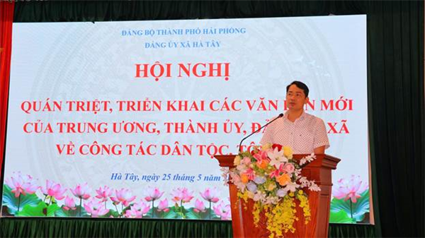 Đảng ủy xã Hà Tây tổ chức hội nghị quán triệt, triển khai các văn bản mới của Ban Bí thư về công tác dân tộc, tôn giáo