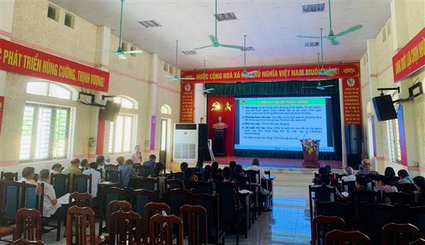Phòng giao dịch Ngân hàng Chính sách xã hội Thanh Hà tập huấn nghiệp vụ tín dụng chính sách xã hội năm 2026 tại xã Hà Tây