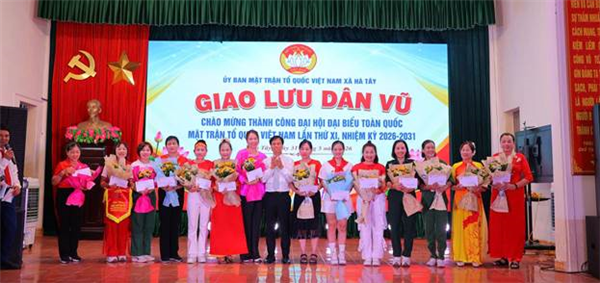 Ủy ban Mặt trận Tổ quốc Việt Nam xã Hà Tây tổ chức Giải bóng chuyền hơi nam và giao lưu dân vũ chào mừng thành công Đại hội đại biểu toàn quốc MTTQ Việt Nam lần thứ XI, nhiệm kỳ 2026-2031