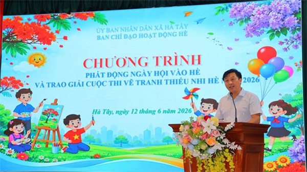 Xã Hà Tây phát động chương trình “ngày hội vào hè” và “trao giải cuộc thi vẽ tranh thiếu nhi” hè năm 2026