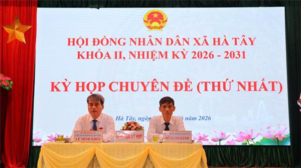 Kỳ họp chuyên đề thứ nhất HĐND xã Hà Tây khóa II thành công tốt đẹp