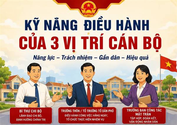 Ký năng điều hành hoạt động của thôn, tổ dân phố và đội ngũ người hoạt động không chuyên trách ở khu dân cư theo Nghị định số 185/2026/NĐ-CP của Chính phủ
