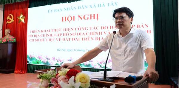 Hà Tây triển khai thực hiện công tác đo đạc, lập bản đồ địa chính, lập hồ sơ địa chính và hoàn thành cơ sở dữ liệu về đất đai trên địa bàn xã Hà Tây, thành phố Hải Phòng.