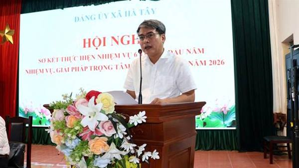 Đảng ủy xã Hà Tây tổ chức Hội nghị lần thứ IX Ban Chấp hành Đảng bộ xã nhiệm kỳ 2025 - 2030