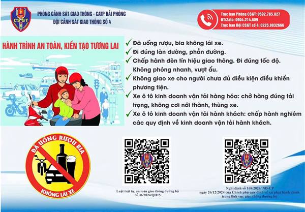 Công an phường Hải An tuyên truyền công tác bảo đảm trật tự, an toàn giao thông