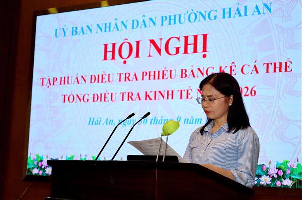 Tập huấn điều tra phiếu bảng kê cá thể Tổng điều tra kinh tế năm 2026