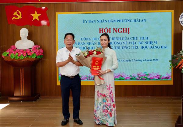 UBND PHƯỜNG HẢI AN CÔNG BỐ CÁC QUYẾT ĐỊNH VỀ CÔNG TÁC CÁN BỘ KHỐI GIÁO DỤC