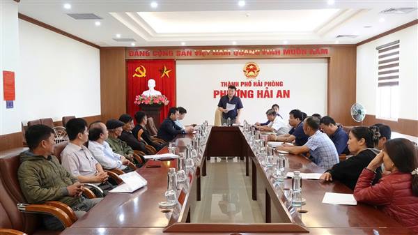 Ủy ban nhân dân phường Hải An họp triển khai thông báo thu hồi đất