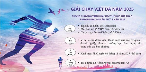 PHƯỜNG HẢI AN TỔ CHỨC GIẢI VIỆT DÃ NĂM 2025