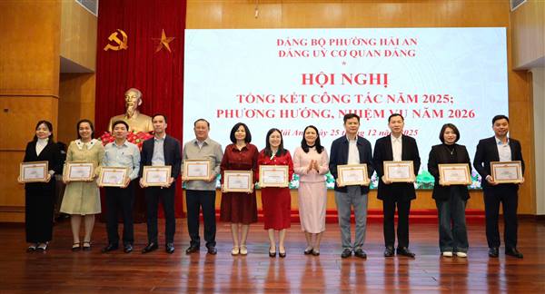 Đảng ủy cơ quan Đảng phường Hải An tổ chức hội nghị tổng kết công tác năm 2025; triển khai phương hướng, nhiệm vụ năm 2026