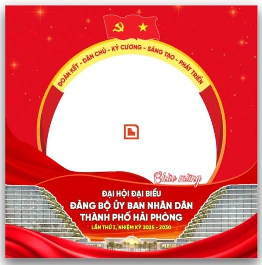 CÙNG THAY ĐỔI HÌNH NỀN CHÀO MỪNG ĐẠI HỘI ĐẢNG BỘ THÀNH PHỐ HẢI PHÒNG LẦN THỨ I, NHIỆM KỲ 2025 - 2030