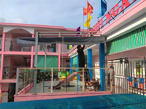 TRƯỜNG MẦM NON TRÀNG CÁT PHÒNG CHỐNG CƠN BÃO SỐ 9 – RAGASA NĂM 2025 