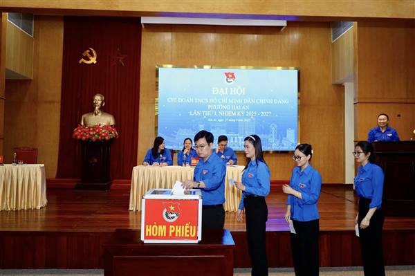 ĐẠI HỘI CHI ĐOÀN TNCS HỒ CHÍ MINH DÂN CHÍNH ĐẢNG PHƯỜNG HẢI AN LẦN THỨ I, NHIỆM KỲ 2025 – 2027