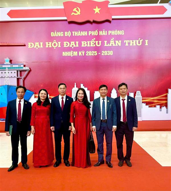 Đoàn đại biểu phường Hải An dự Đại hội Đại biểu Đảng bộ thành phố Hải Phòng lần thứ nhất, nhiệm kỳ 2025 – 2030
