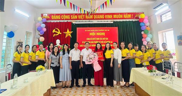 HỘI NGHỊ CÔNG BỐ QUYẾT ĐỊNH BỔ NHIỆM LẠI CHỨC VỤ PHÓ HIỆU TRƯỞNG TRƯỜNG MẦM NON TRÀNG CÁT 