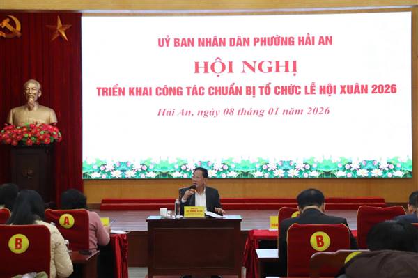 UBND phường Hải An tổ chức họp triển khai công tác chuẩn bị tổ chức Lễ hội Xuân 2026