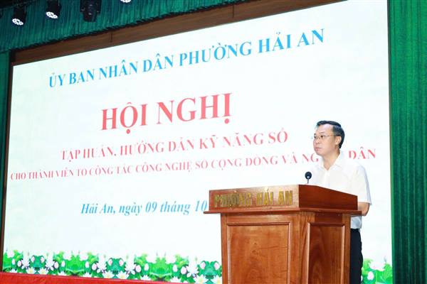PHƯỜNG HẢI AN ĐẨY MẠNH PHỔ CẬP KỸ NĂNG SỐ CHO THÀNH VIÊN TỔ CÔNG NGHỆ SỐ CỘNG ĐỒNG VÀ NGƯỜI DÂN