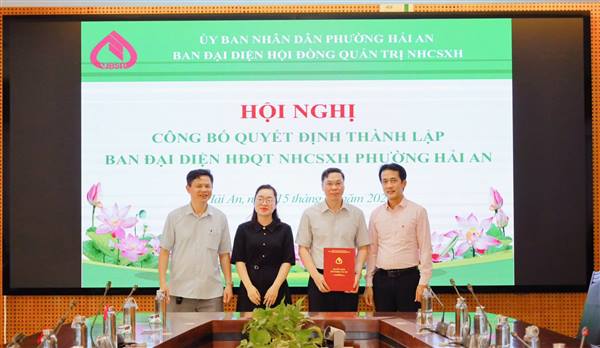 Phiên họp thứ Nhất năm 2026 và công bố Quyết định thành lập ban đại diện hội đồng quản trị ngân hàng chính sách xã hội phường Hải An