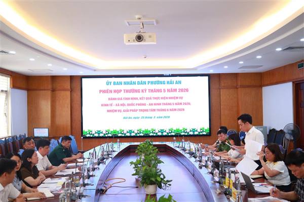 UBND PHƯỜNG HẢI AN HỌP PHIÊN THƯỜNG KỲ THÁNG 5/2026