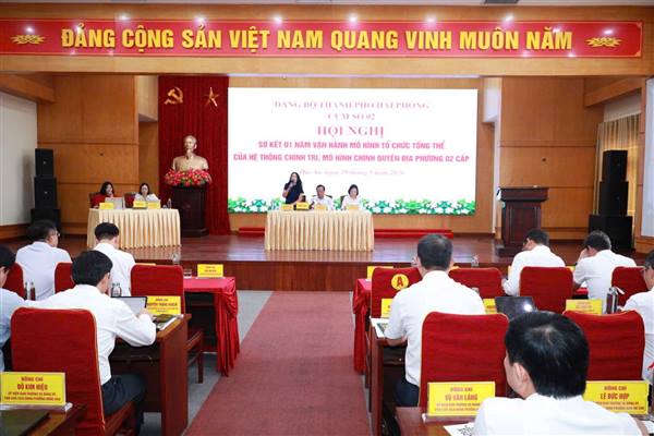 Cụm số 02 sơ kết 01 năm vận hành mô hình tổ chức tổng thể của hệ thống chính trị, mô hình chính quyền địa phương 2 cấp