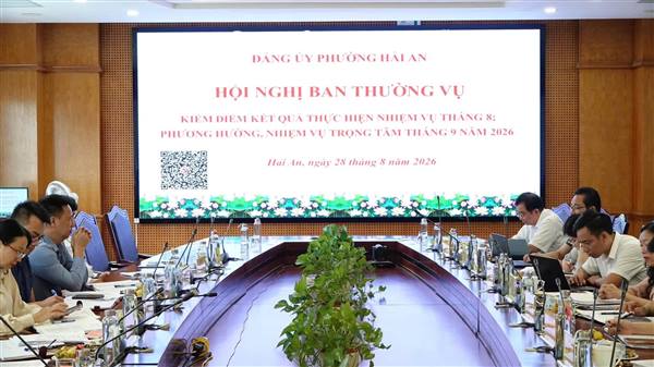 Đảng ủy phường Hải An đánh giá kết quả thực hiện nhiệm vụ tháng 8, tập trung thực hiện nhiệm vụ trọng tâm tháng 9/2026 