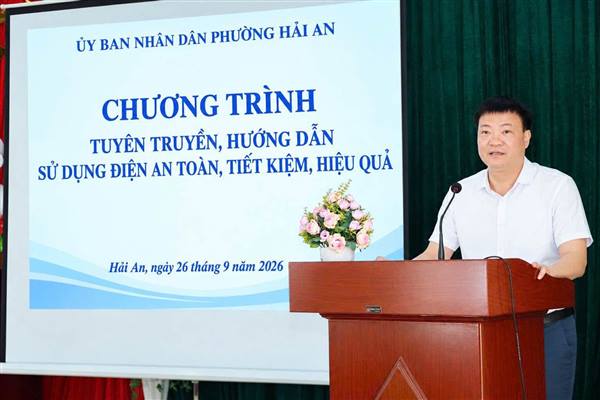 PHƯỜNG HẢI AN TUYÊN TRUYỀN SỬ DỤNG ĐIỆN AN TOÀN, TIẾT KIỆM, HIỆU QUẢ