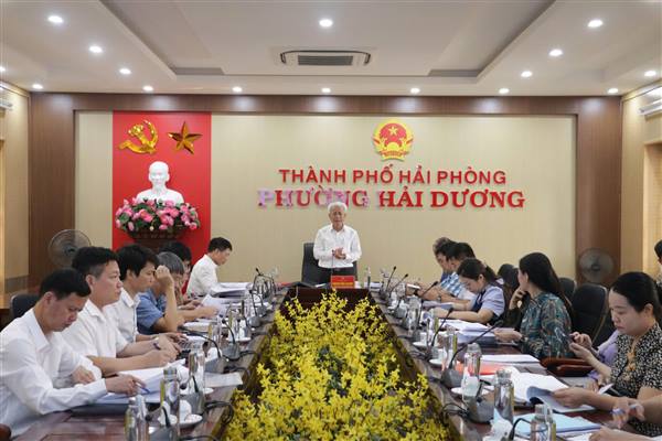 Đoàn công tác của Thành ủy Hải Phòng đã kiểm tra thực tế công tác chuẩn bị Đại hội tại 4 phường mới thành lập
