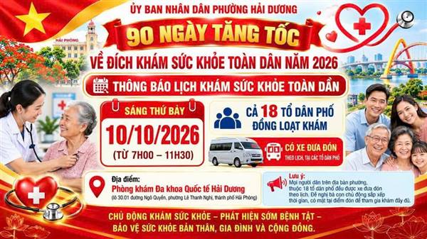 PHƯỜNG HẢI DƯƠNG TỔ CHỨC KHÁM SỨC KHỎE ĐỒNG LOẠT CHO NHÂN DÂN 18 TỔ DÂN PHỐ SÁNG NGÀY 10/10