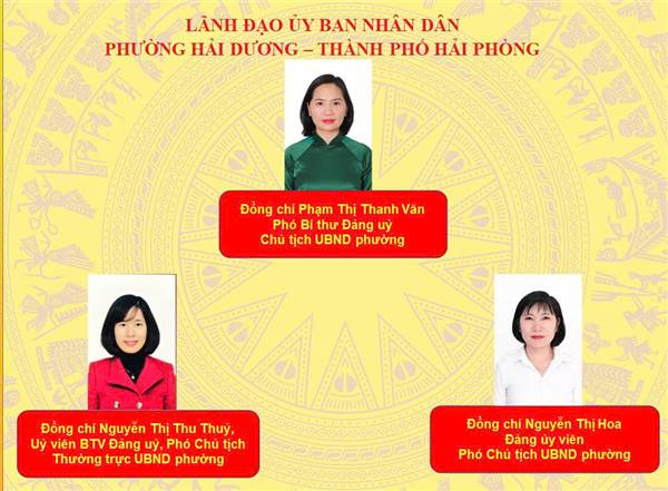 Lãnh đạo UBND phường Hải Dương 