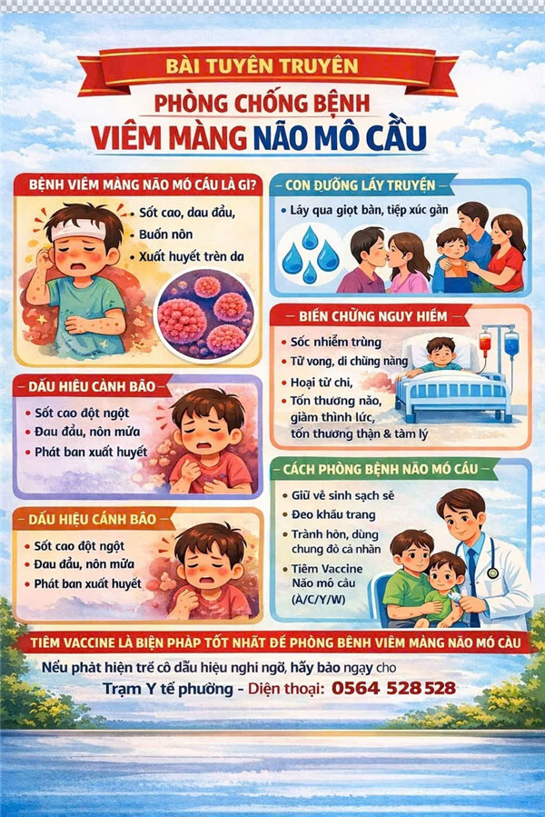 PHÒNG CHỐNG BỆNH VIÊM MÀNG NÃO MÔ CẦU 