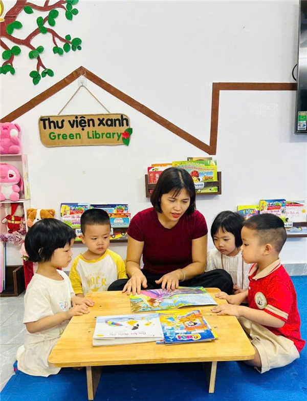 TRƯỜNG MẦM NON QUANG TRUNG LAN TỎA VĂN HÓA ĐỌC TỪ NHỮNG TRANG SÁCH ĐẦU ĐỜI