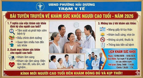  TUYÊN TRUYỀN VỀ KHÁM SỨC KHỎE NGƯỜI CAO TUỔI NĂM 2026