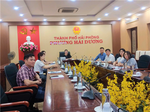 PHƯỜNG HẢI DƯƠNG THAM DỰ HỘI NGHỊ BÁO CÁO VIÊN THÀNH PHỐ THÁNG 4/2026 THEO HÌNH THỨC TRỰC TUYẾN