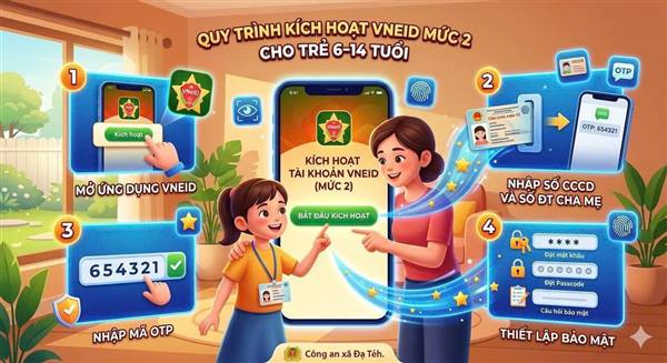 📱 HƯỚNG DẪN BA MẸ CÁCH KÍCH HOẠT VNeID MỨC 2 CHO TRẺ TỪ 6 - 14 TUỔI NGAY TẠI NHÀ! 📱