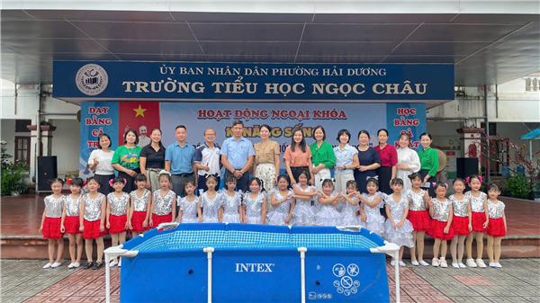 TRƯỜNG TIỂU HỌC NGỌC CHÂU TỔ CHỨC NGOẠI KHÓA KỸ NĂNG PHÒNG, CHỐNG TAI NẠN ĐUỐI NƯỚC CHO HỌC SINH
