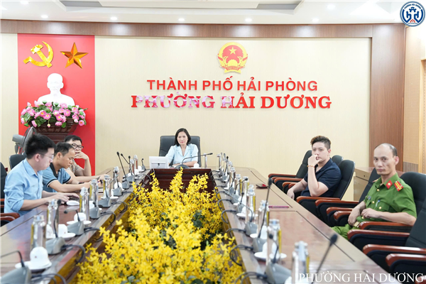 PHƯỜNG HẢI DƯƠNG THAM DỰ HỘI NGHỊ TRỰC TUYẾN VỀ TRIỂN KHAI CƠ SỞ DỮ LIỆU ĐẤT ĐAI