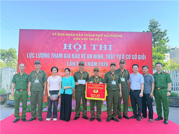 PHƯỜNG HẢI DƯƠNG ĐẠT GIẢI BA TOÀN ĐOÀN TẠI HỘI THI “LỰC LƯỢNG THAM GIA BẢO VỆ AN NINH, TRẬT TỰ Ở CƠ SỞ GIỎI” KHU VỰC THI SỐ 4 NĂM 2026