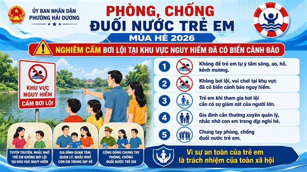 Tăng cường tuyên truyền phòng, chống đuối nước học sinh và nghiêm cấm bơi lội tại khu vực nguy hiểm đã có biển cảnh báo