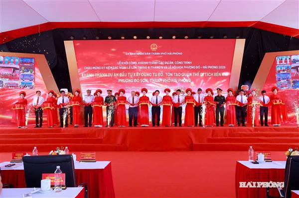 Toàn cảnh Lễ khởi công, khánh thành đồng loạt 14 công trình, dự án của Hải Phòng sáng nay👇