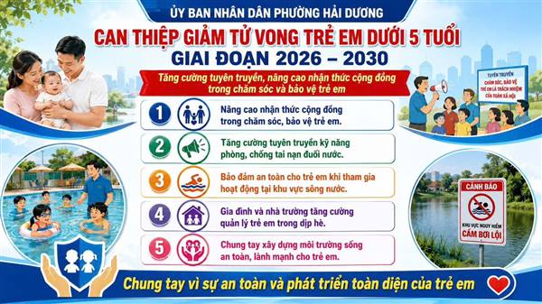  Tuyên truyền Chương trình “Can thiệp giảm tử vong trẻ em dưới 5 tuổi, giai đoạn 2026 -2030.
