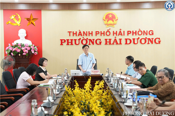 HỘI CỰU CHIẾN BINH THÀNH PHỐ HẢI PHÒNG KIỂM TRA HOẠT ĐỘNG ỦY THÁC VỐN VAY TẠI PHƯỜNG HẢI DƯƠNG