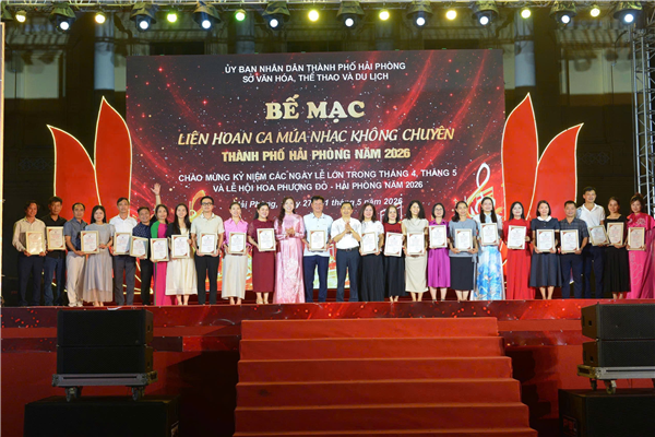 PHƯỜNG HẢI DƯƠNG ĐẠT GIẢI XUẤT SẮC TẠI LIÊN HOAN CA MÚA NHẠC KHÔNG CHUYÊN THÀNH PHỐ HẢI PHÒNG NĂM 2026 