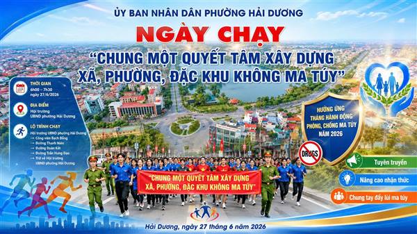HẢI DƯƠNG HƯỞNG ỨNG NGÀY CHẠY “CHUNG MỘT QUYẾT TÂM XÂY DỰNG XÃ, PHƯỜNG, ĐẶC KHU KHÔNG MA TÚY”