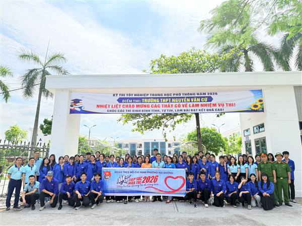 TUỔI TRẺ PHƯỜNG HẢI DƯƠNG RA QUÂN “TIẾP SỨC MÙA THI” KỲ THI TỐT NGHIỆP THPT NĂM 2026