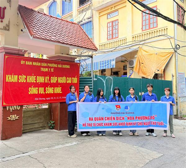 ĐOÀN PHƯỜNG HẢI DƯƠNG RA QUÂN CHIẾN DỊCH “HOA PHƯỢNG ĐỎ” HỖ TRỢ KHÁM SỨC KHỎE CHO NGƯỜI CAO TUỔI
