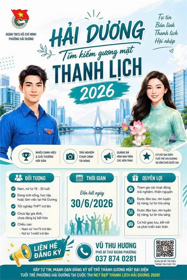 🌟 HẢI DƯƠNG TÌM KIẾM GƯƠNG MẶT THANH LỊCH 2026 🌟