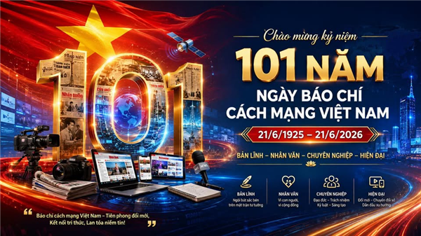 CHÀO MỪNG 101 NĂM NGÀY BÁO CHÍ CÁCH MẠNG VIỆT NAM (21/6/1925 - 21/6/2026)