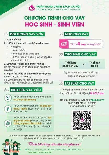 TRIỂN KHAI CÁC CHƯƠNG TRÌNH TÍN DỤNG ƯU ĐÃI DÀNH CHO HỌC SINH, SINH VIÊN